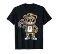 Camouflage Rapper Teddy Bear Camo 80S T-Shirt - Unique Graphic for Adults - T-Shirt, Sweatshirt, Hoodie