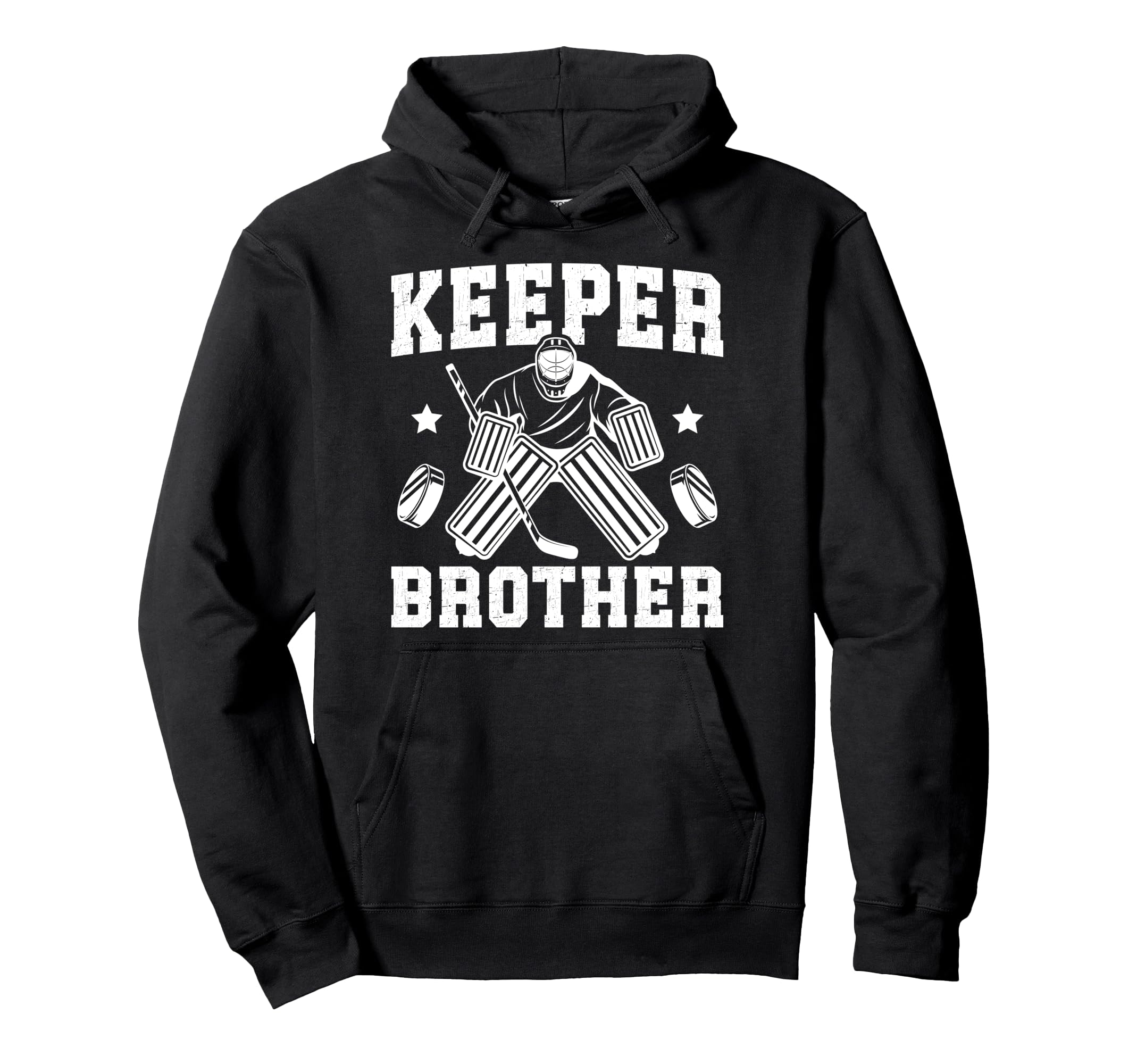 Ice Hockey Keeper Brother Hockey Hoodie - Custom Art Print Men Women - T-Shirt, Sweatshirt, Hoodie