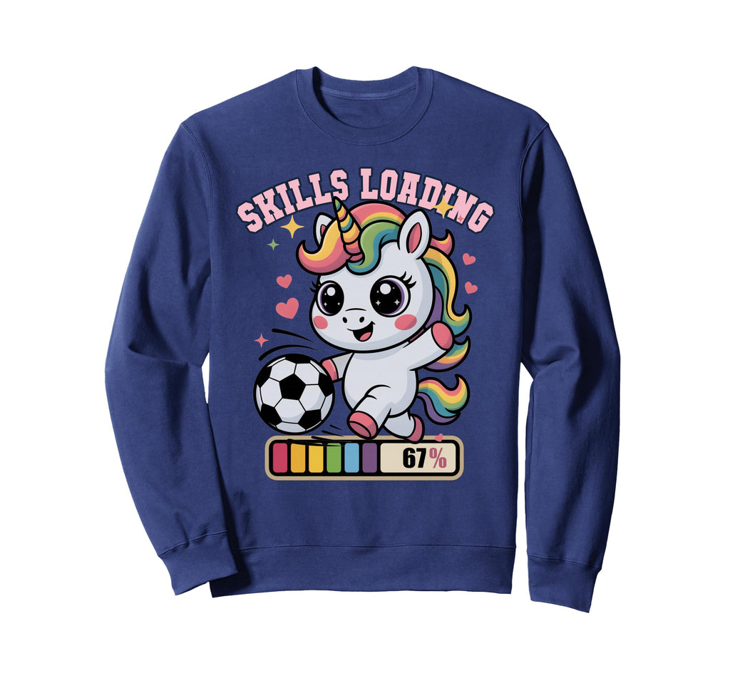 Kawaii Skills Loading 67 Soccer Sweatshirt - Novelty Apparel Men Women - T-Shirt, Sweatshirt, Hoodie