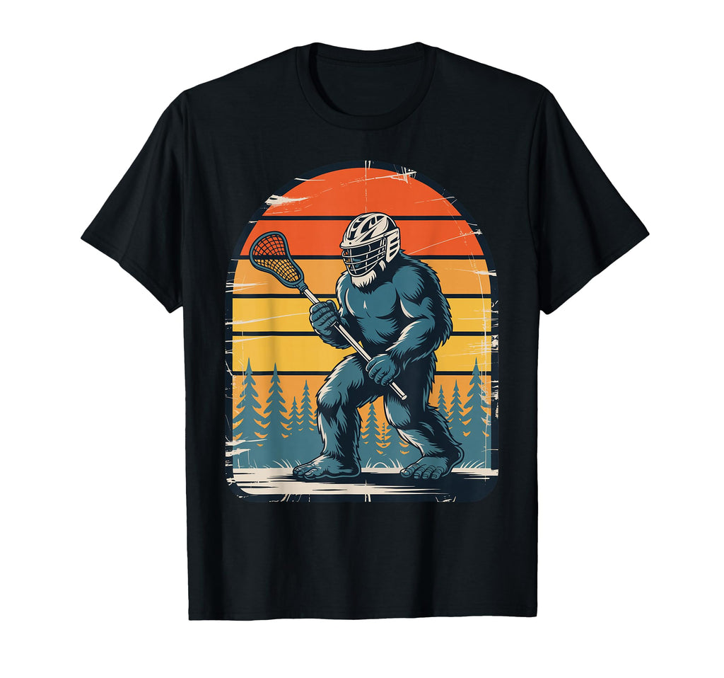 Lacrosse Goalie Bigfoot Lax Goalkeeper T-Shirt - Trendy Graphic Unisex - T-Shirt, Sweatshirt, Hoodie