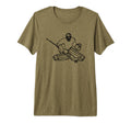 Goalie Ice Hockey Goalkeeper Tri Blend T-Shirt - Trendy Graphic Unisex - T-Shirt, Sweatshirt, Hoodie