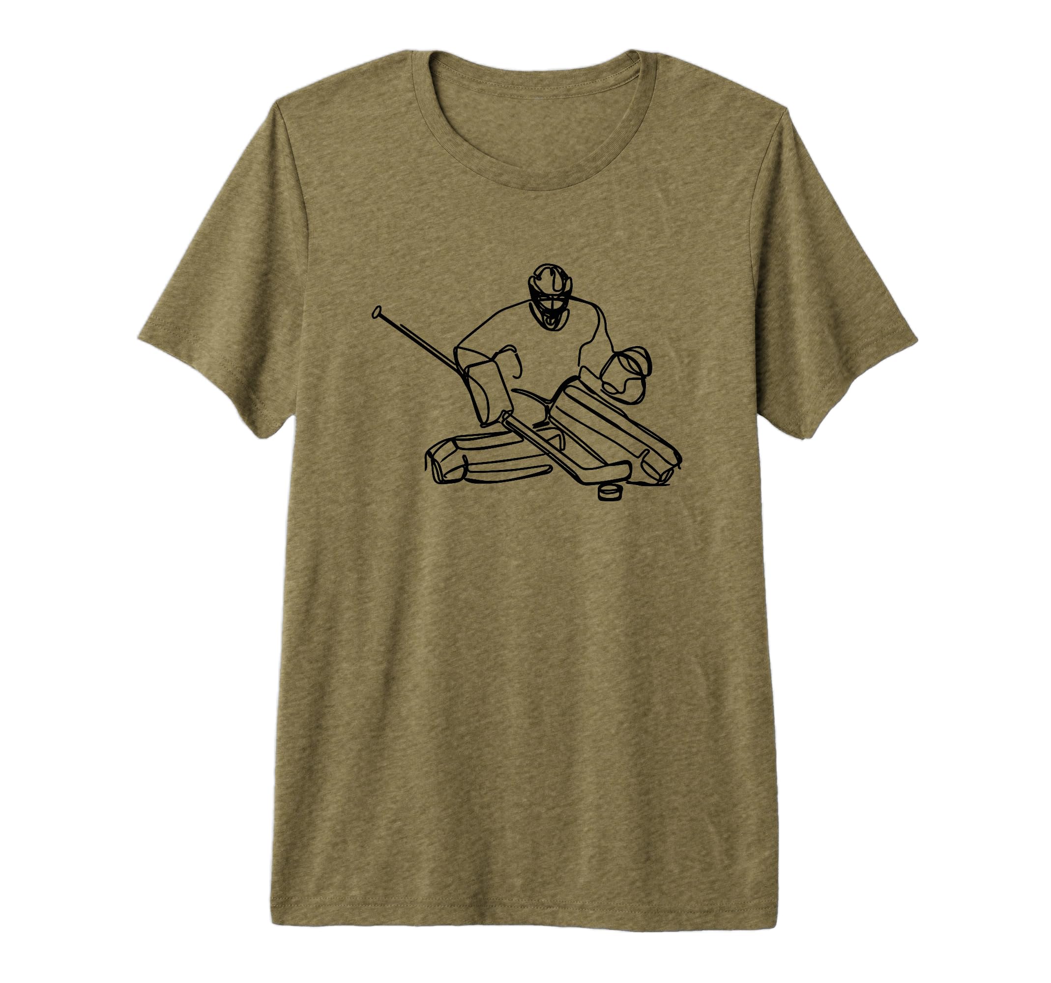 Goalie Ice Hockey Goalkeeper Tri Blend T-Shirt - Trendy Graphic Unisex - T-Shirt, Sweatshirt, Hoodie