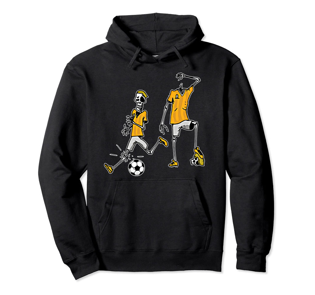 Zombie Funny Ideas Halloween Soccer Player Hoodie - Streetwear Style Unisex - T-Shirt, Sweatshirt, Hoodie