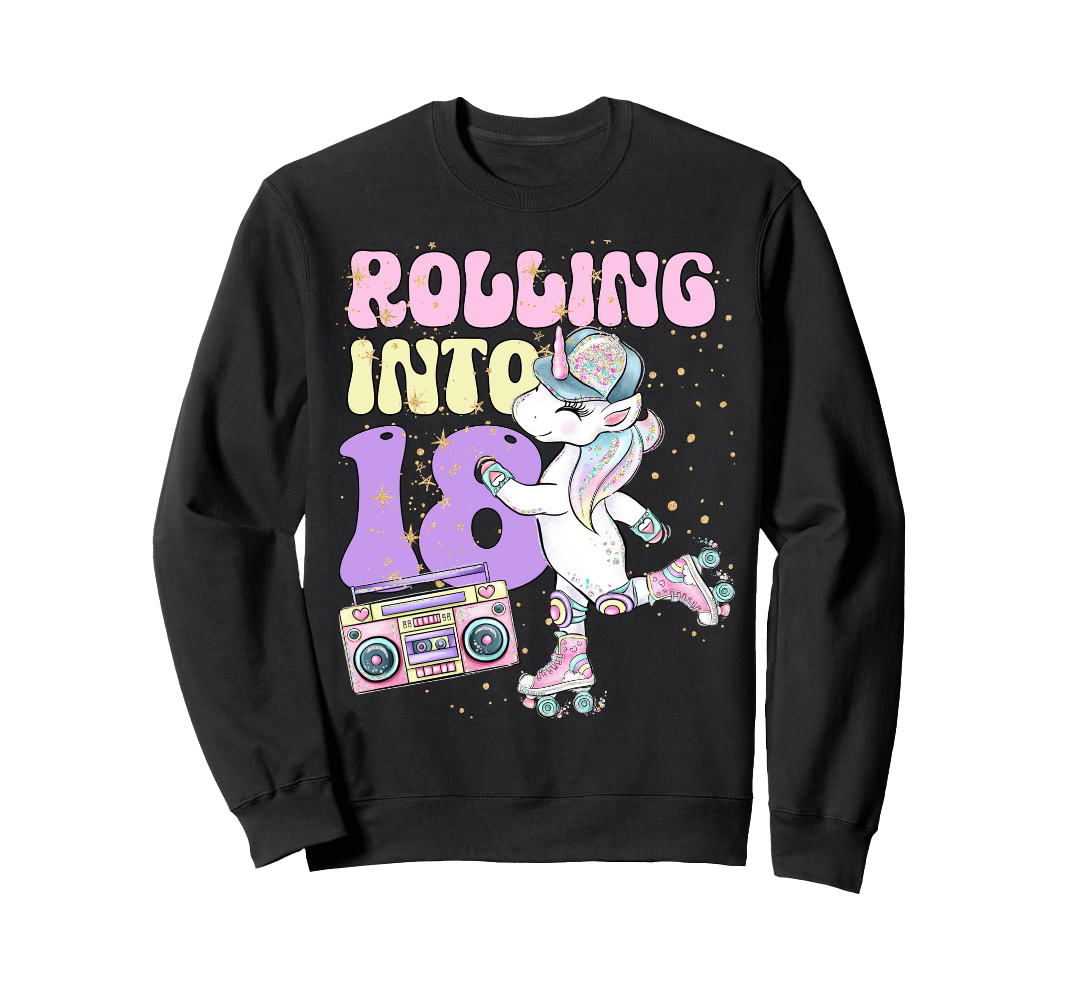 18Th Birthday Roller Skate Party Sweatshirt - Minimalist Print for Adults - T-Shirt, Sweatshirt, Hoodie