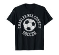 Charles Mix County Soccer Distressed T-Shirt - Minimalist Print for Adults - T-Shirt, Sweatshirt, Hoodie