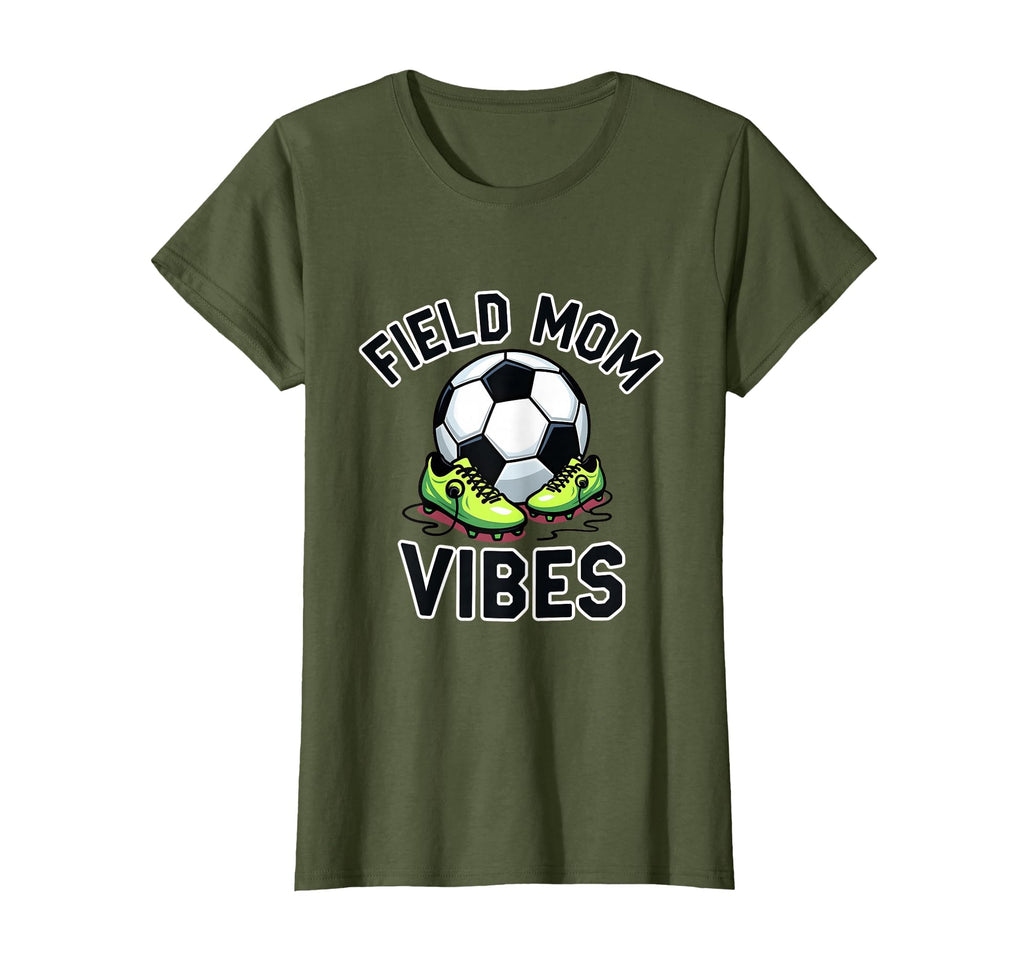 Field Mom Vibes Soccer Mom T-Shirt - Unique Graphic for Adults - T-Shirt, Sweatshirt, Hoodie
