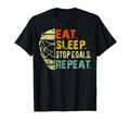 Funny Eat Sleep Stop Goals Repeat T-Shirt - Aesthetic Graphic for Adults - T-Shirt, Sweatshirt, Hoodie