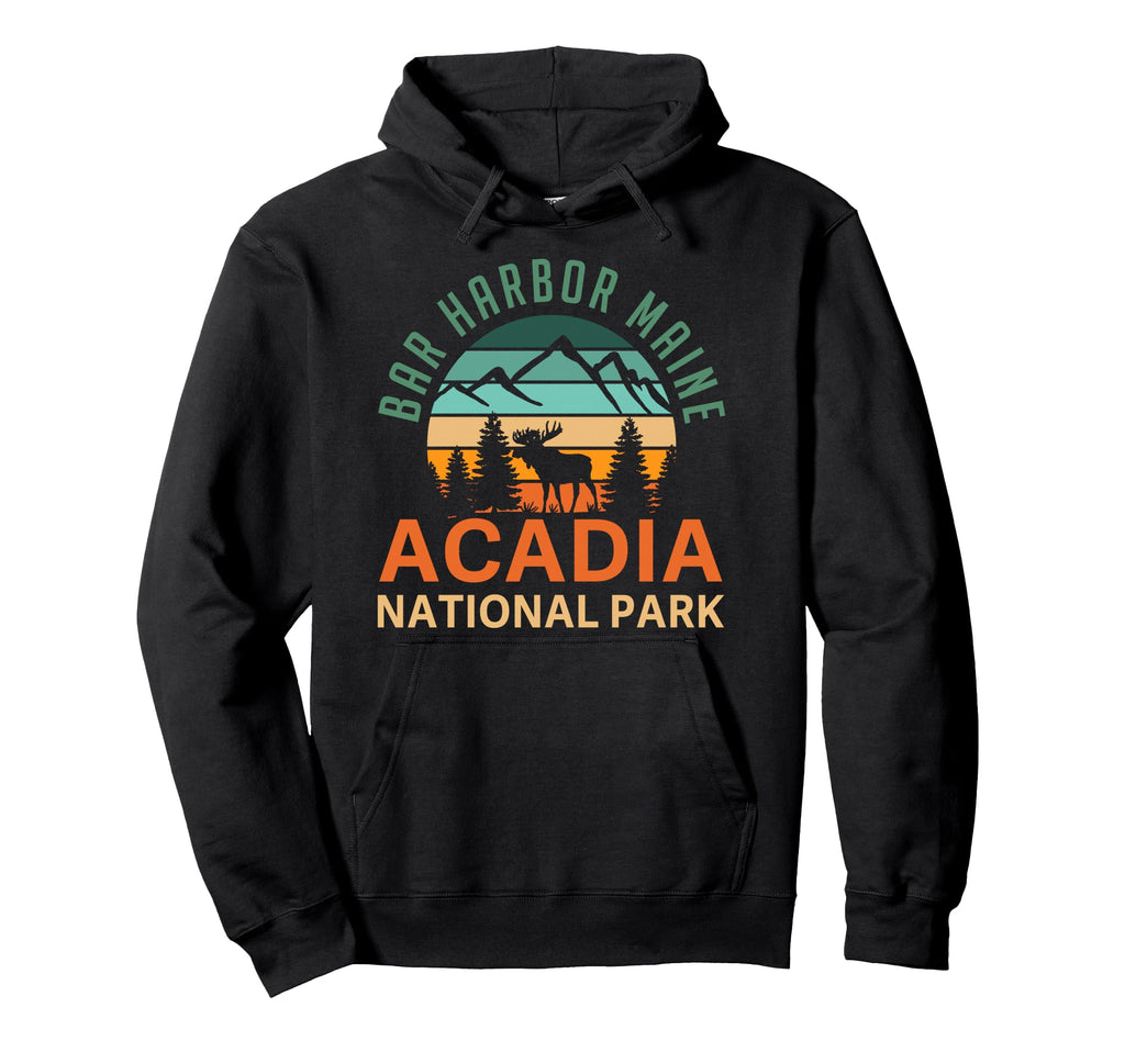 Bar Harbor Maine Acadia National Park Hoodie - Aesthetic Graphic Men Women - T-Shirt, Sweatshirt, Hoodie