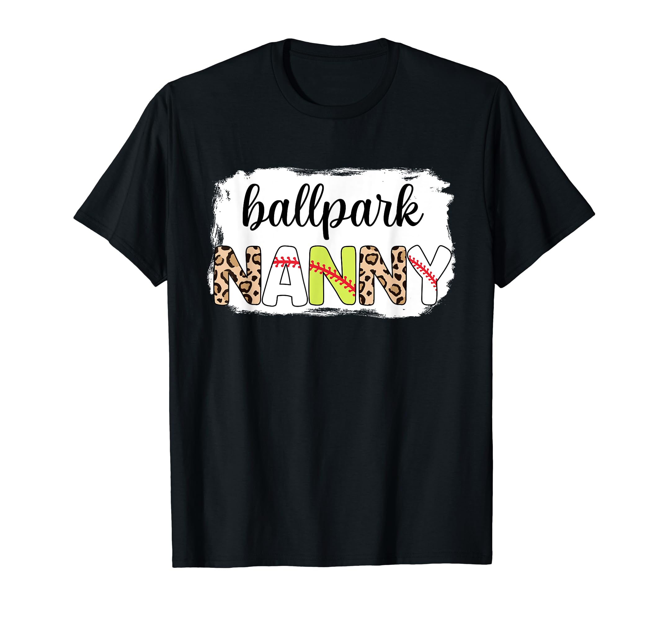 Bleached Ballpark Nanny Baseball T-Shirt - Fun Novelty Design for Adults - T-Shirt, Sweatshirt, Hoodie