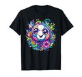 Smiling Soccer Ball Flowers Sports T-Shirt - Aesthetic Graphic Men Women - T-Shirt, Sweatshirt, Hoodie