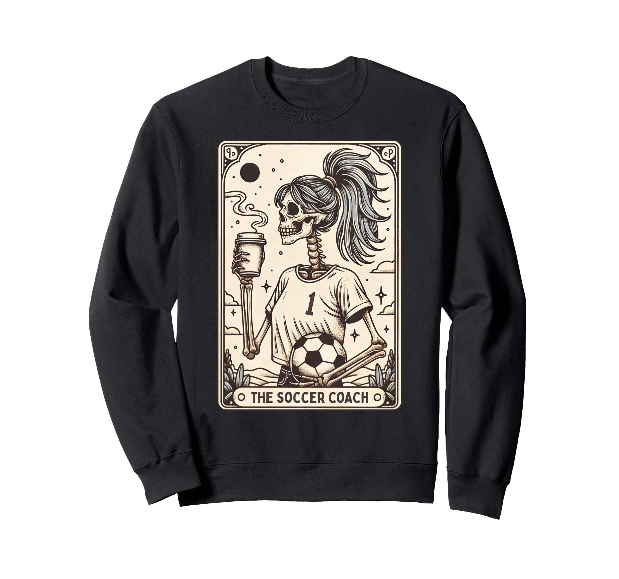 Soccer Coach Tarot Card Halloween Sweatshirt - Streetwear Style Unisex - T-Shirt, Sweatshirt, Hoodie