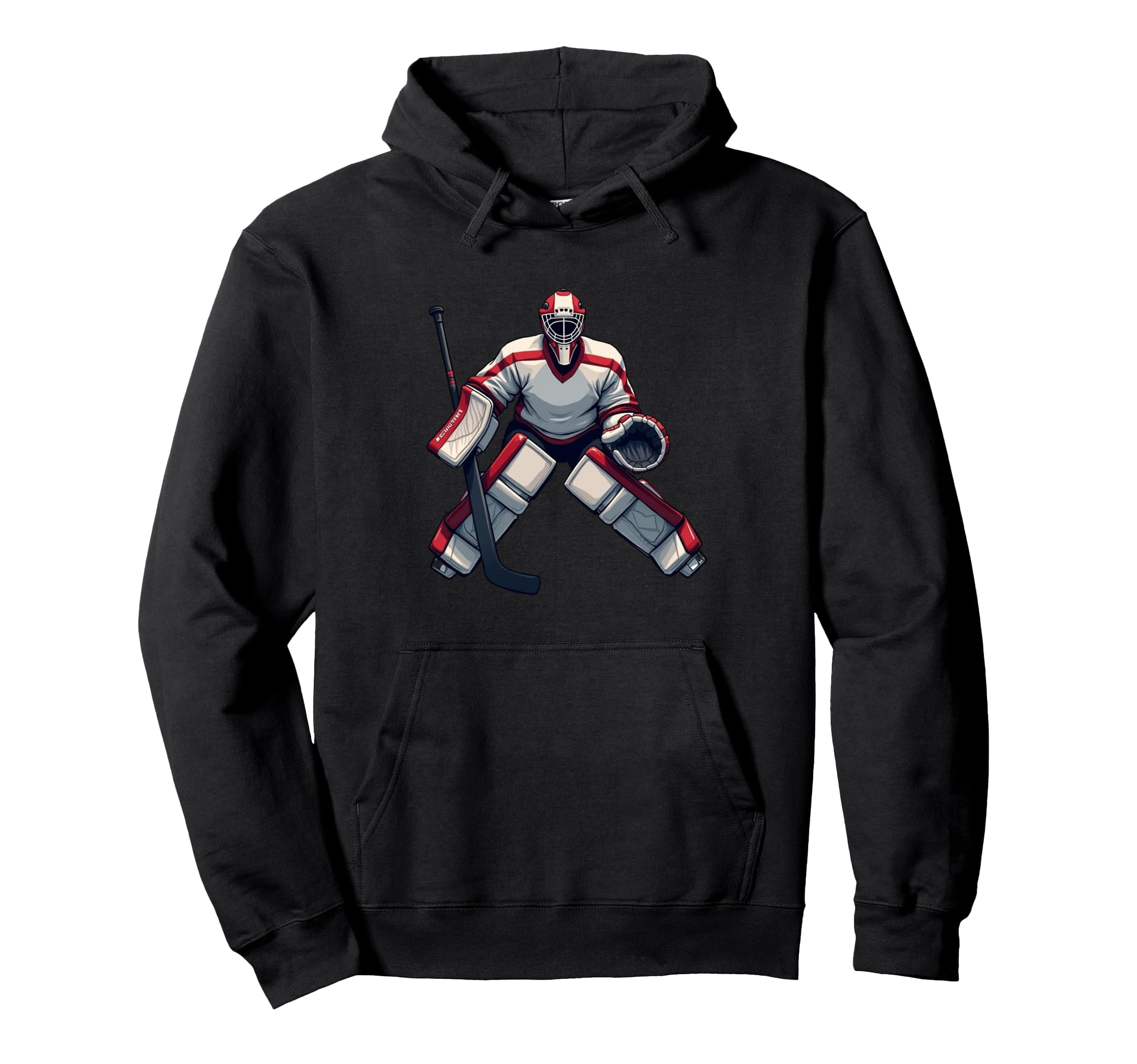 Ice Hockey Player Goalkeeper Ice Hockey Hoodie - Unique Graphic for Adults - T-Shirt, Sweatshirt, Hoodie