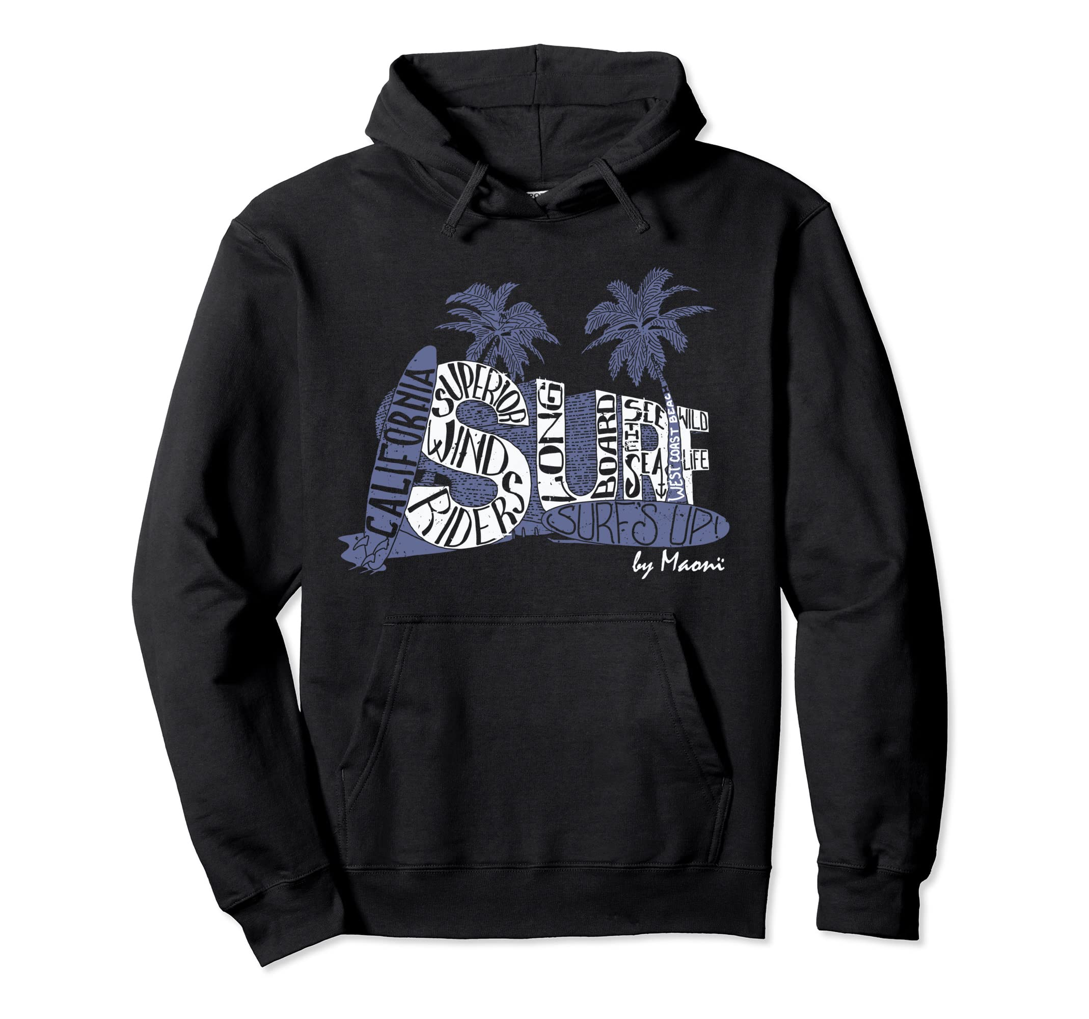 California Ocean Surf Club Palm Tree Hoodie - Aesthetic Graphic Men Women - T-Shirt, Sweatshirt, Hoodie