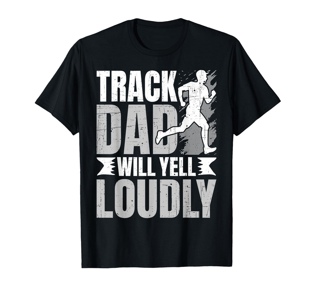 Distressed Running Dad Loudly Dad T-Shirt - Trendy Graphic for Adults - T-Shirt, Sweatshirt, Hoodie