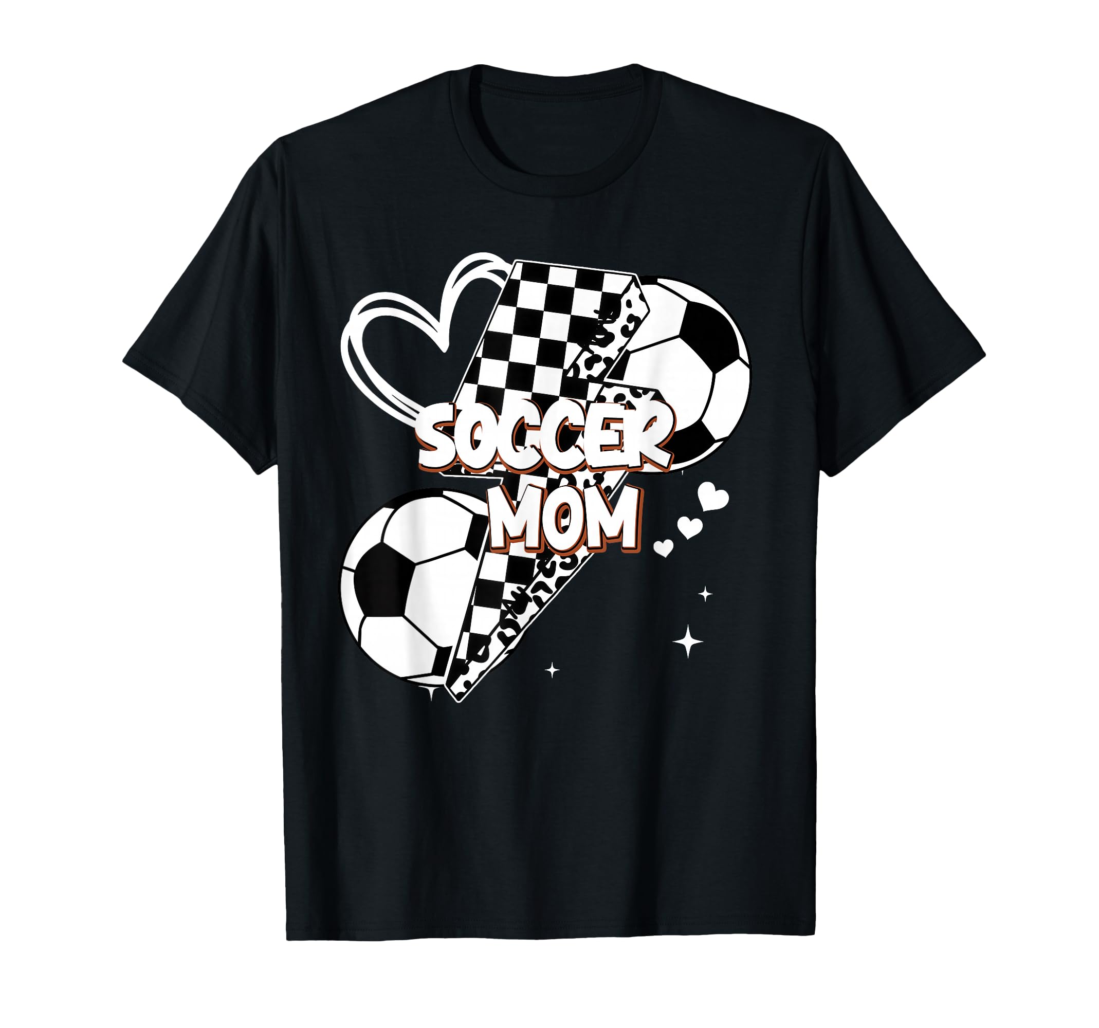 Soccer Mom Mama Checkerboard Leopard T-Shirt - Unique Graphic Unisex - T-Shirt, Sweatshirt, Hoodie