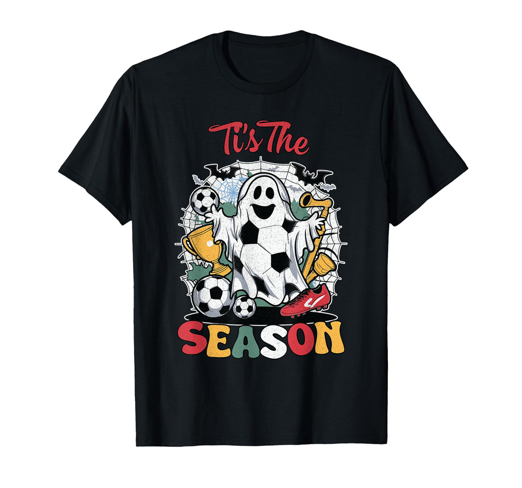 Tis Season Soccer Ghost Funny T-Shirt - Streetwear Style Men Women - T-Shirt, Sweatshirt, Hoodie