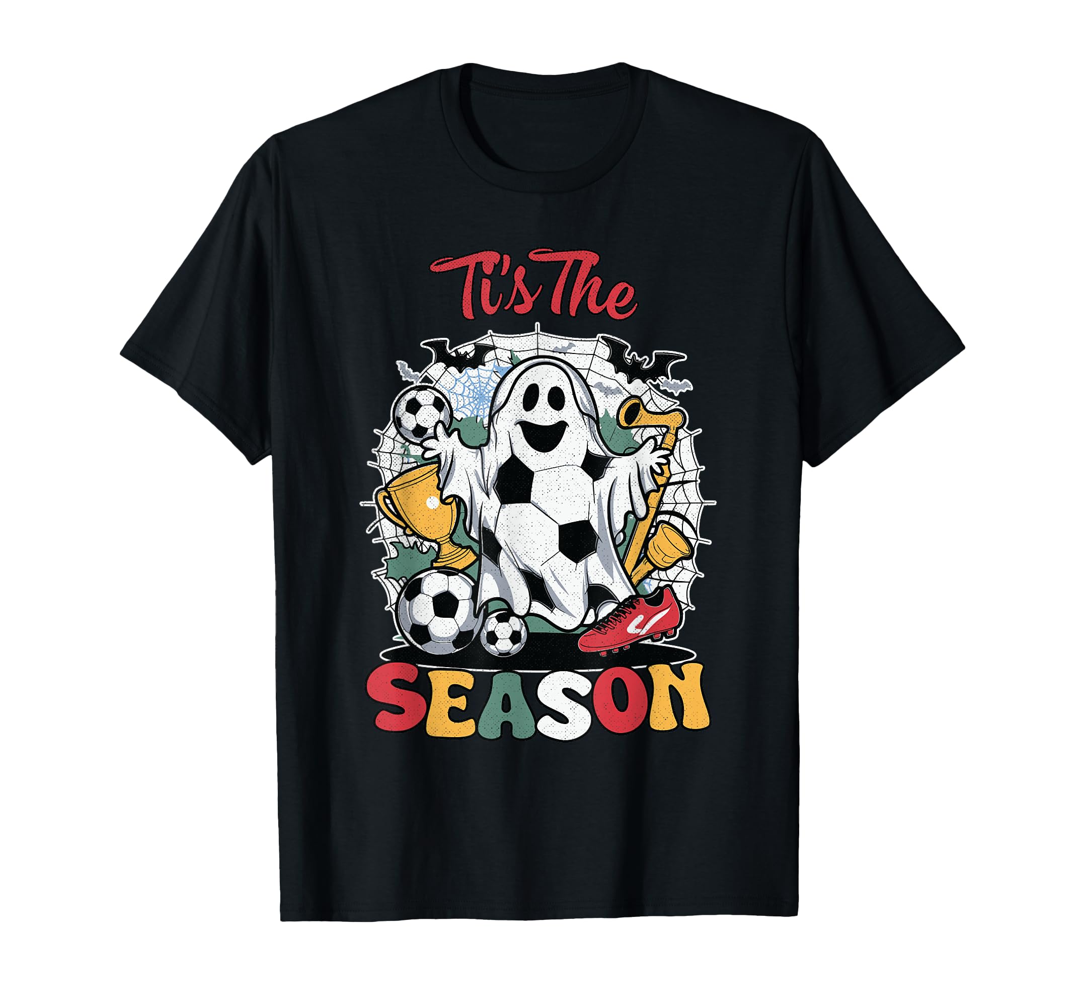 Tis Season Soccer Ghost Funny T-Shirt - Streetwear Style Men Women - T-Shirt, Sweatshirt, Hoodie