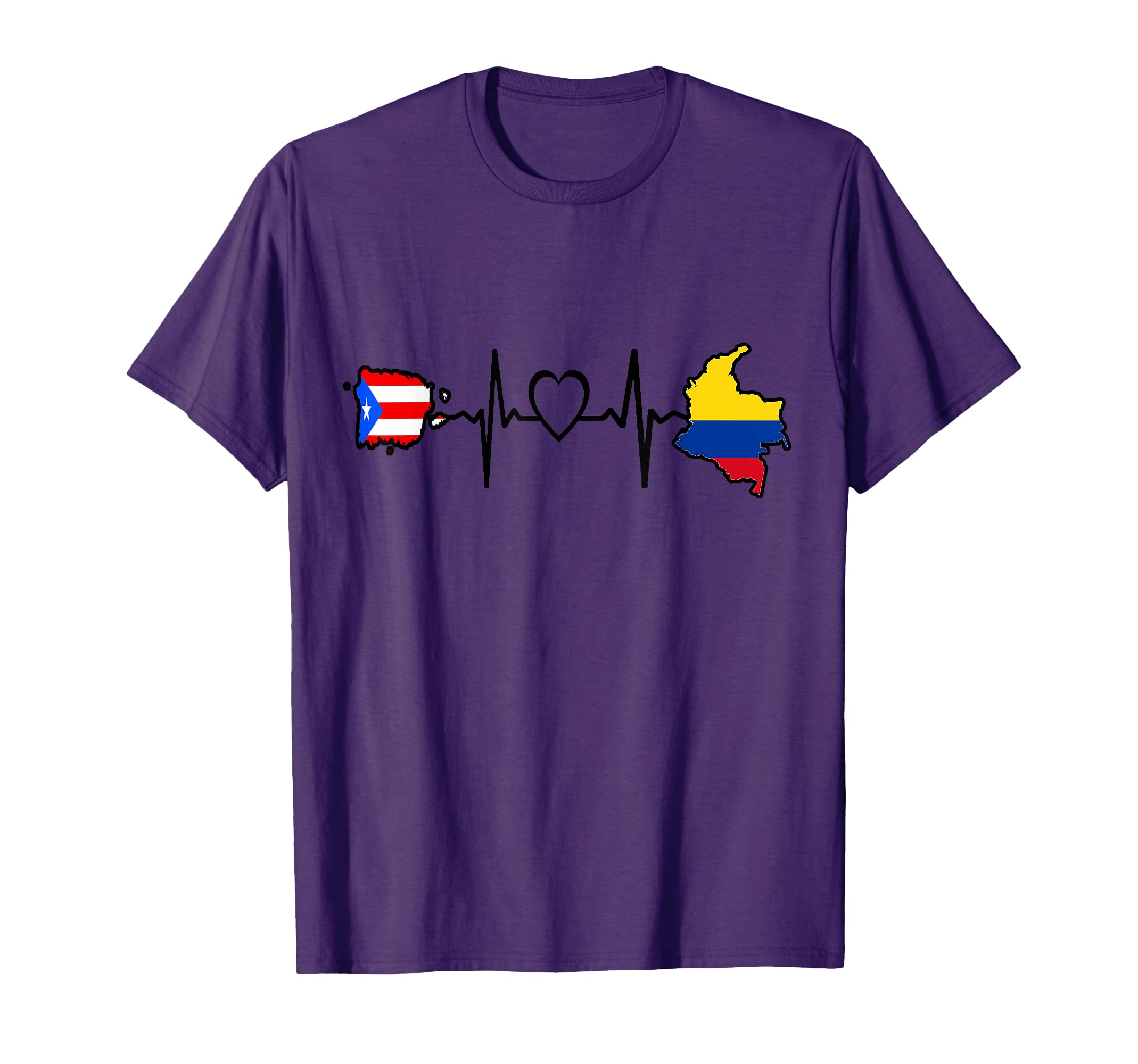 Puerto Rico Colombia Flag Puerto T-Shirt - Custom Art Print for Adults - T-Shirt, Sweatshirt, Hoodie