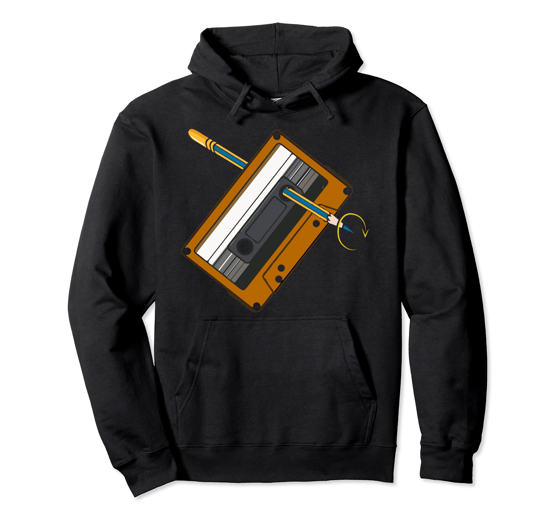 Music Lover Cassette Tape Era Born 1980 Hoodie - Streetwear Style Unisex - T-Shirt, Sweatshirt, Hoodie