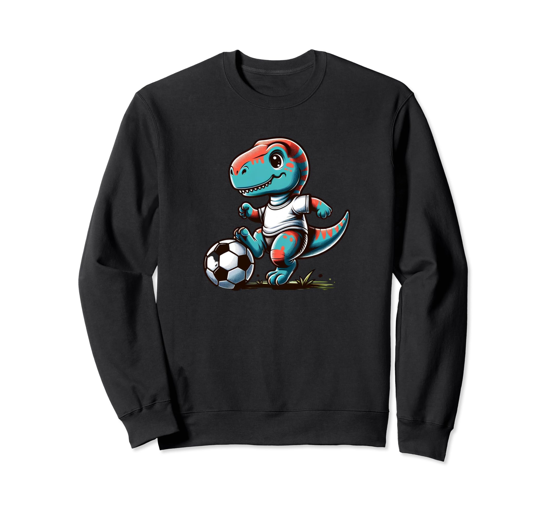 Funny T Rex Playing Soccer Fans Sweatshirt - Novelty Apparel for Adults - T-Shirt, Sweatshirt, Hoodie