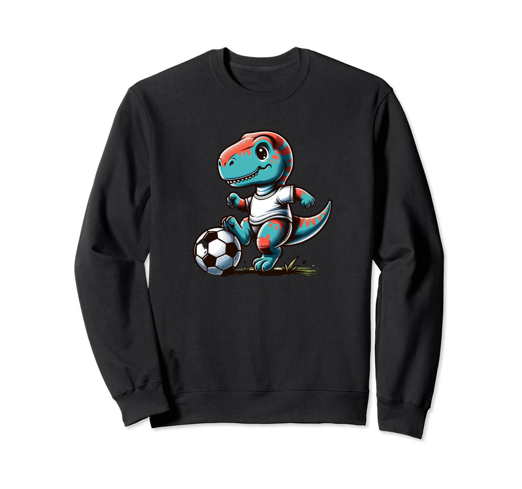 Funny T Rex Playing Soccer Fans Sweatshirt - Minimalist Print for Adults - T-Shirt, Sweatshirt, Hoodie