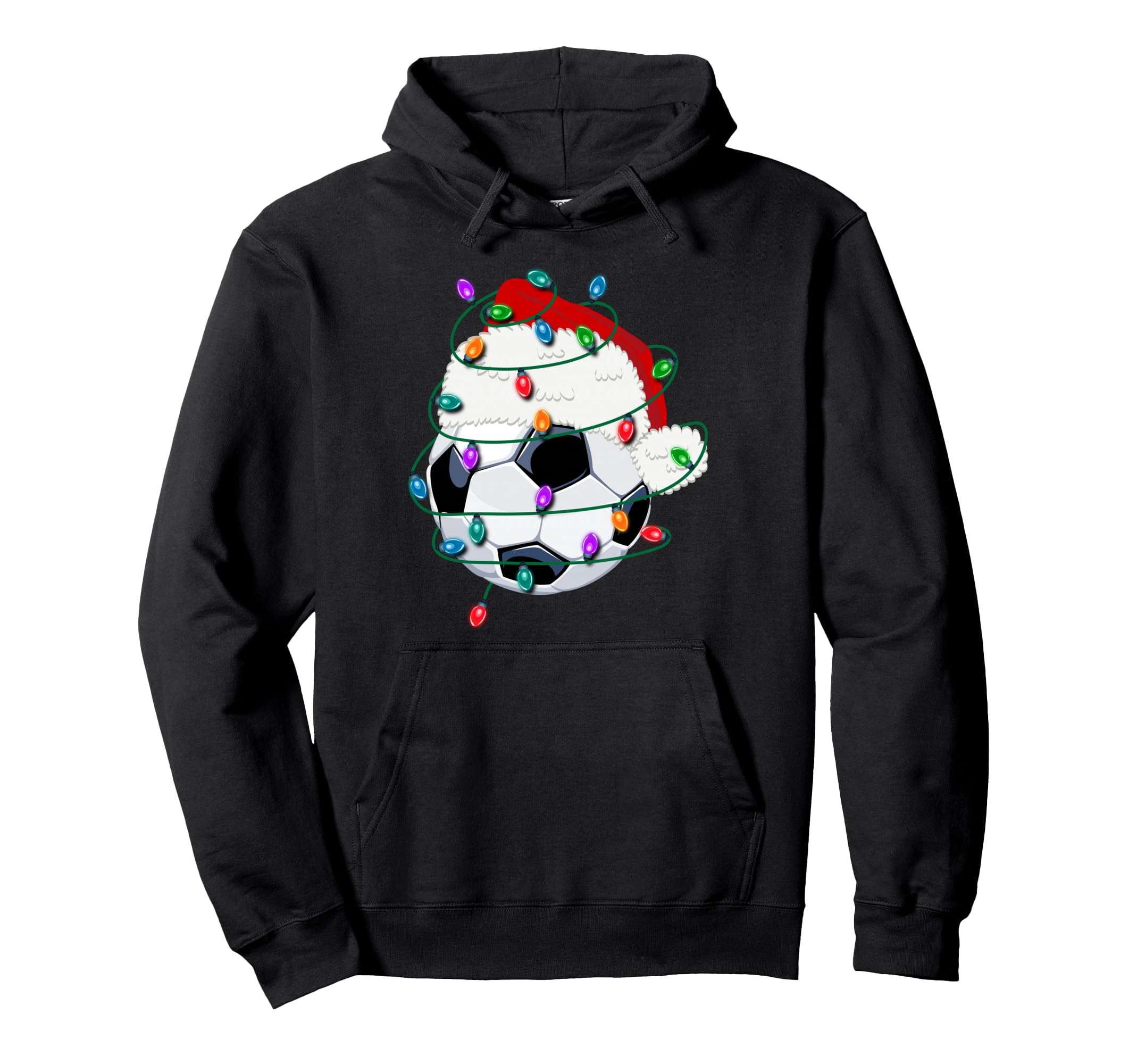 Santa Hat Gifts Light Ball Funny Hoodie - Casual Everyday Wear Unisex - T-Shirt, Sweatshirt, Hoodie