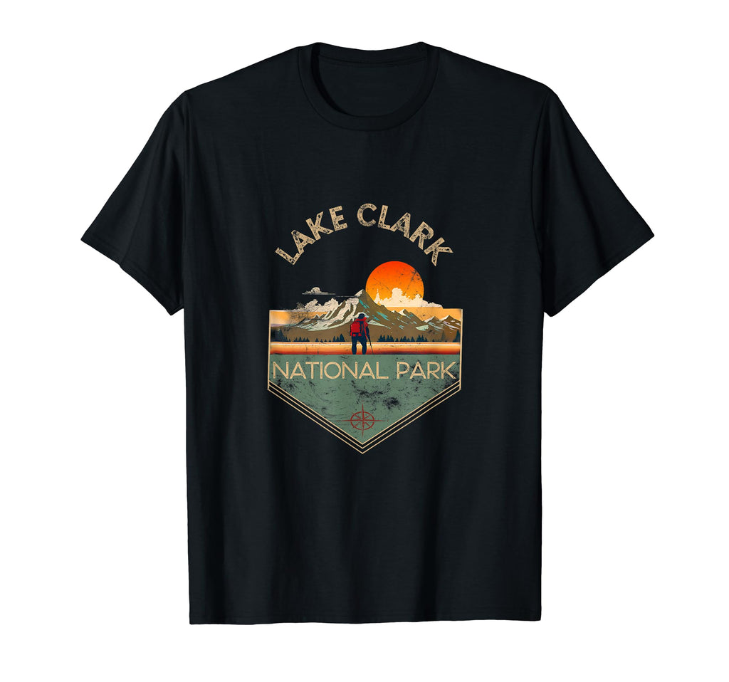 Lake Clark National Park Hiking T-Shirt - Minimalist Print for Adults - T-Shirt, Sweatshirt, Hoodie