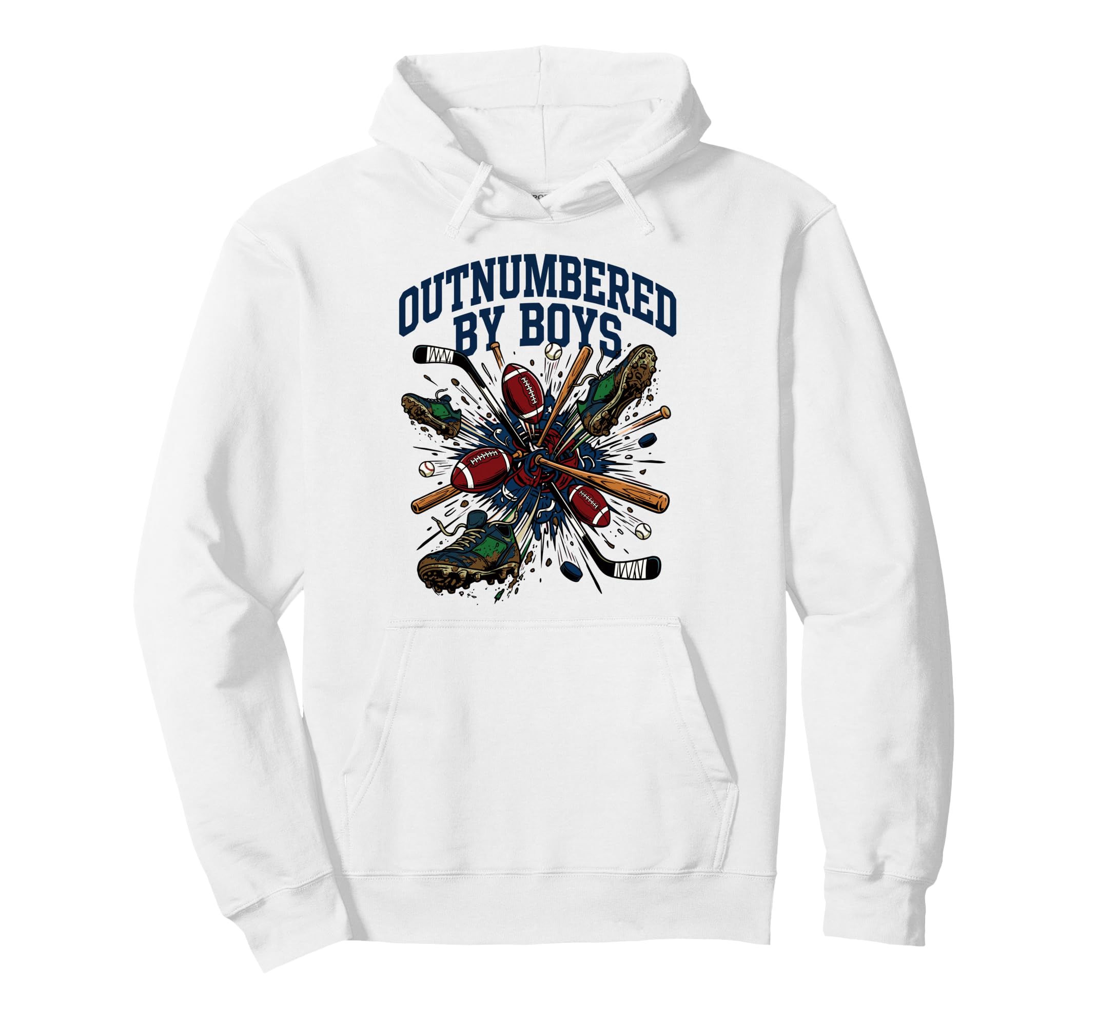 Outnumbered Chaos Parenting Hoodie - Custom Art Print for Adults - T-Shirt, Sweatshirt, Hoodie