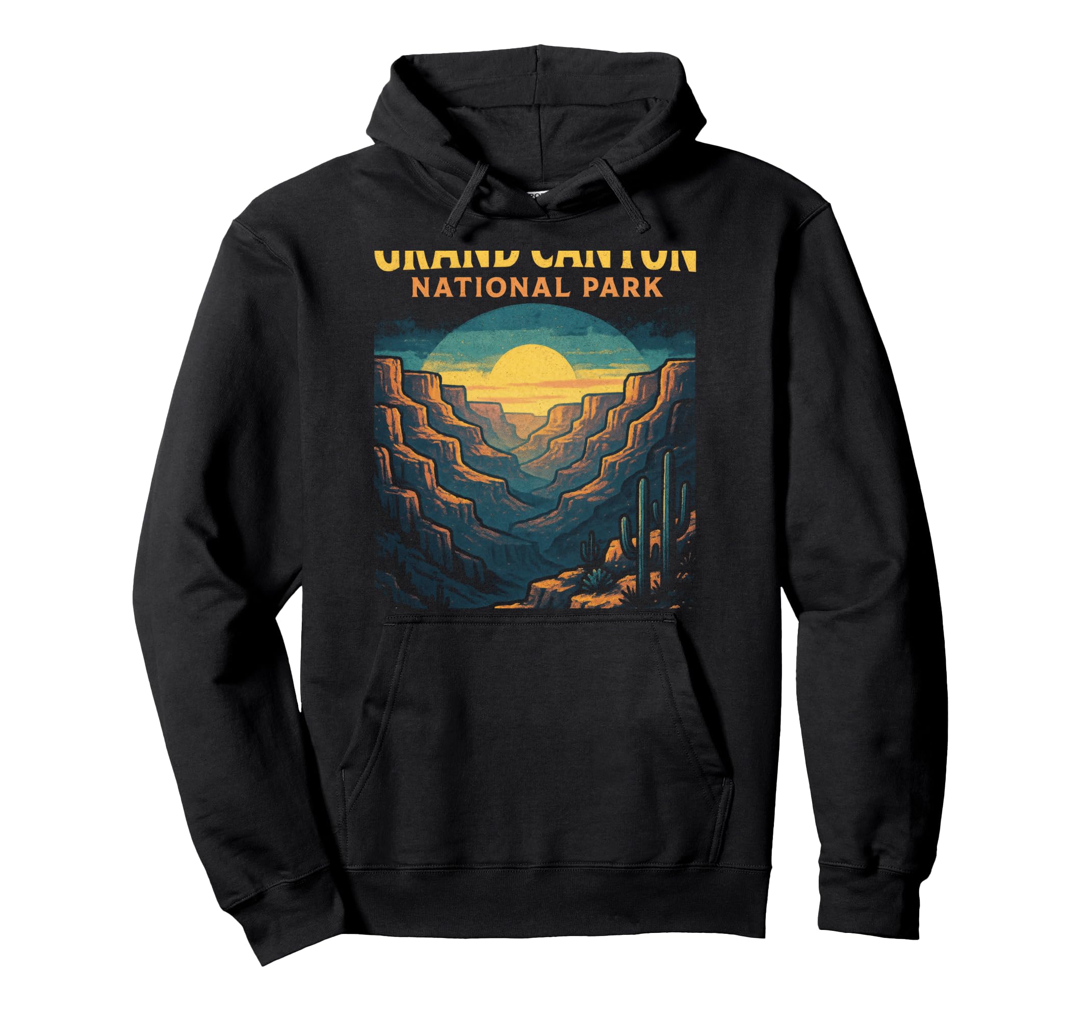 Grand Canyon National Park Sunset Hoodie - Minimalist Print for Adults - T-Shirt, Sweatshirt, Hoodie