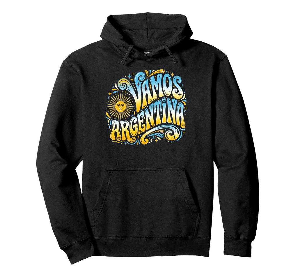 Vamos Argentina 70S Groovy Sun May Hoodie - Graphic Print Men Women - T-Shirt, Sweatshirt, Hoodie