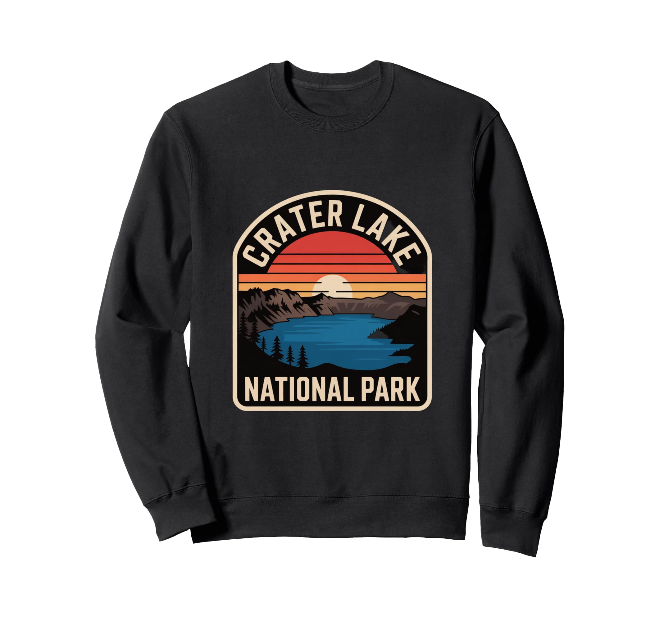 Crater Lake National Park Sunset Sweatshirt - Trendy Graphic for Adults - T-Shirt, Sweatshirt, Hoodie