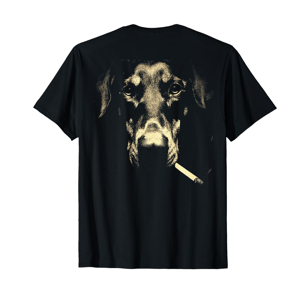 Doberman Smoking Cigarette Grunge Meme T-Shirt - Unique Graphic Men Women - T-Shirt, Sweatshirt, Hoodie