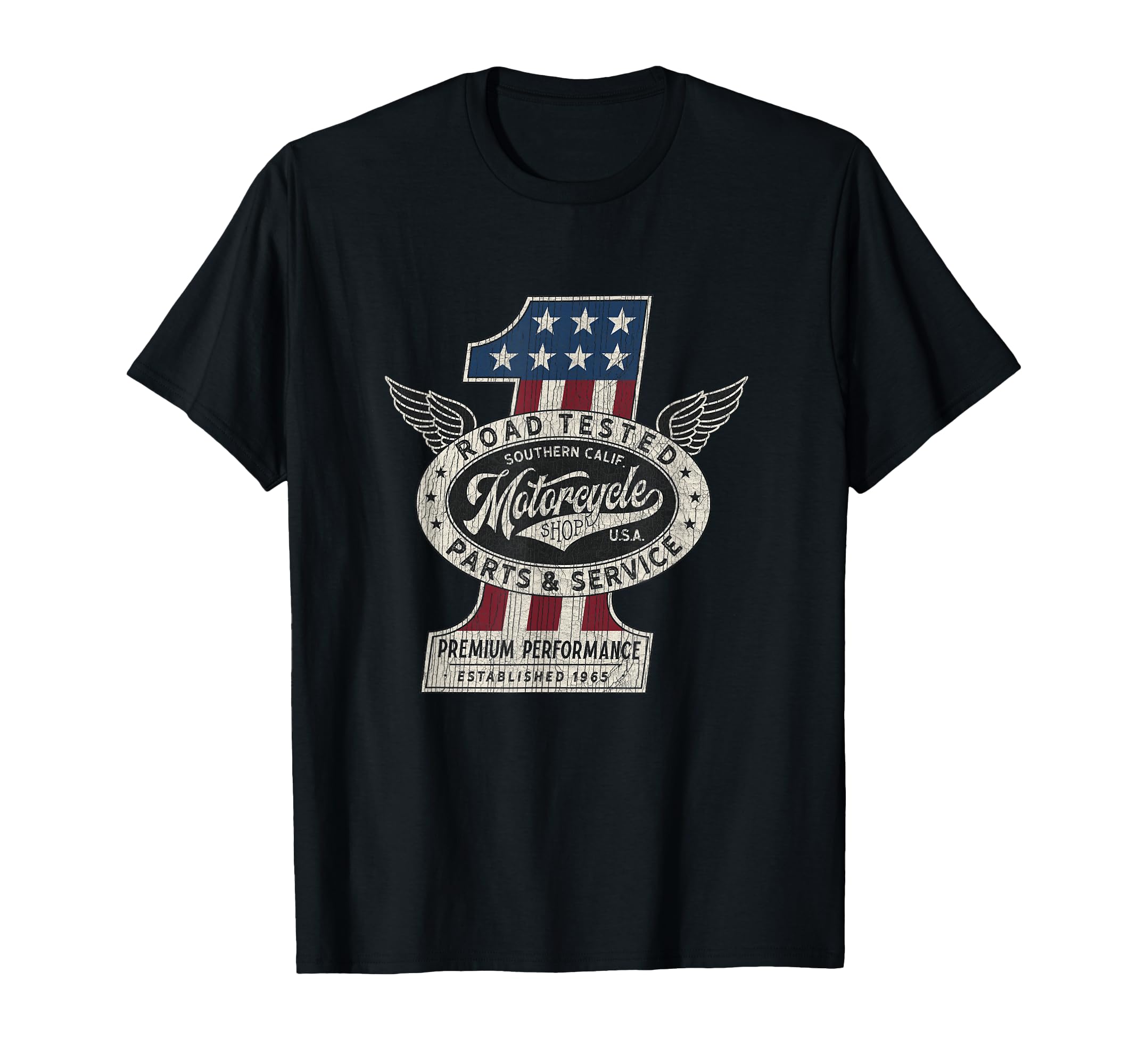 Motorcycle Shop No 1 Biker Usa Pride T-Shirt - Streetwear Style Unisex - T-Shirt, Sweatshirt, Hoodie