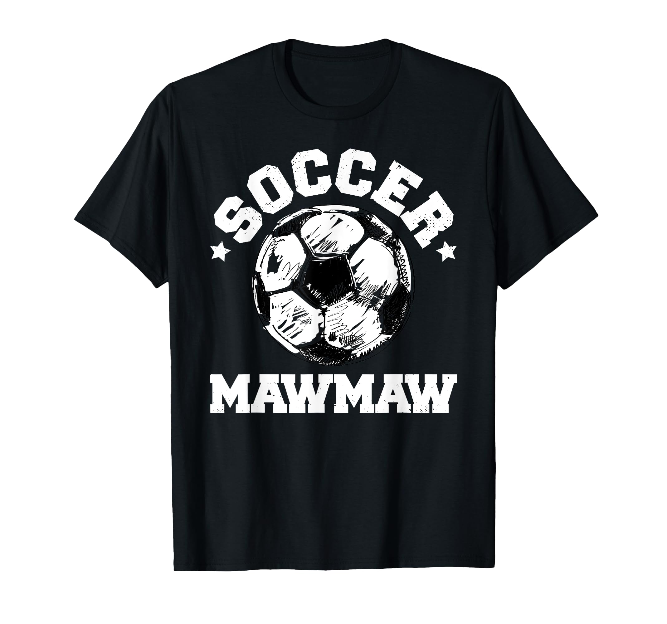 Soccer Mawmaw Soccer Ball Distressed T-Shirt - Minimalist Print for Adults - T-Shirt, Sweatshirt, Hoodie