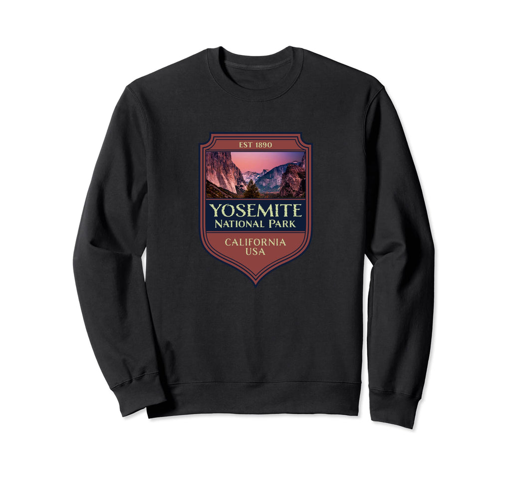 Yosemite National Park Picture Sweatshirt - Minimalist Print Men Women - T-Shirt, Sweatshirt, Hoodie