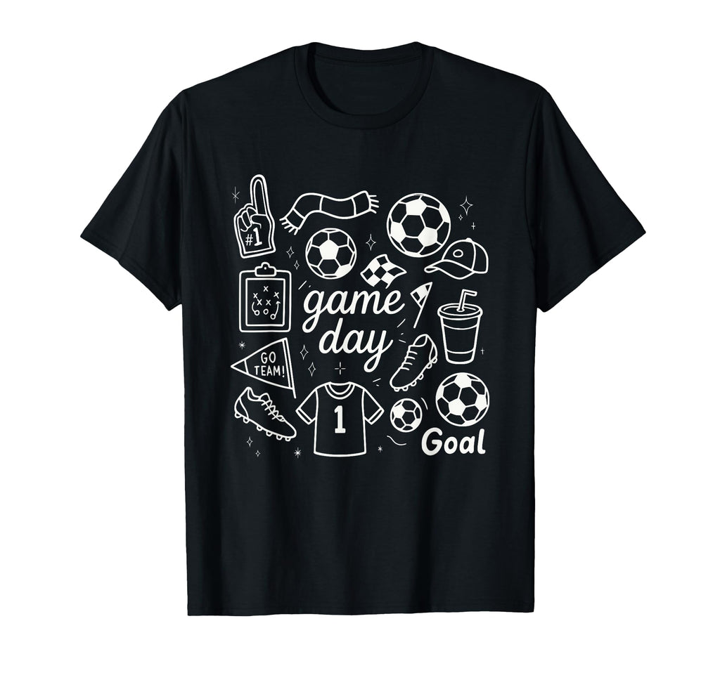 Game Day Soccer Foam Finger Cleats T-Shirt - Novelty Apparel Men Women - T-Shirt, Sweatshirt, Hoodie