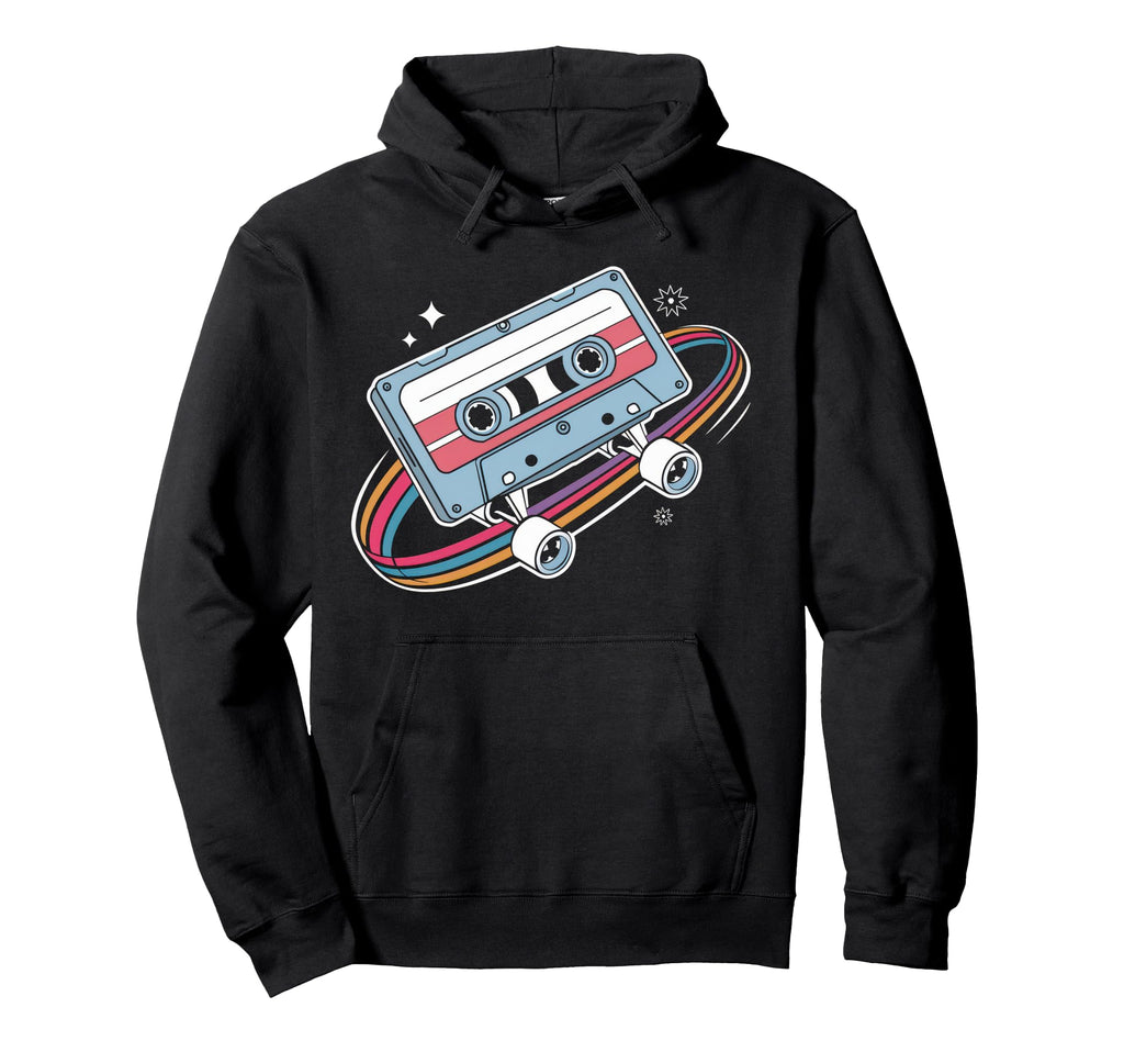 Cassette 80S 90S Party Mixtape Tape Hoodie - Fun Novelty Design Men Women - T-Shirt, Sweatshirt, Hoodie