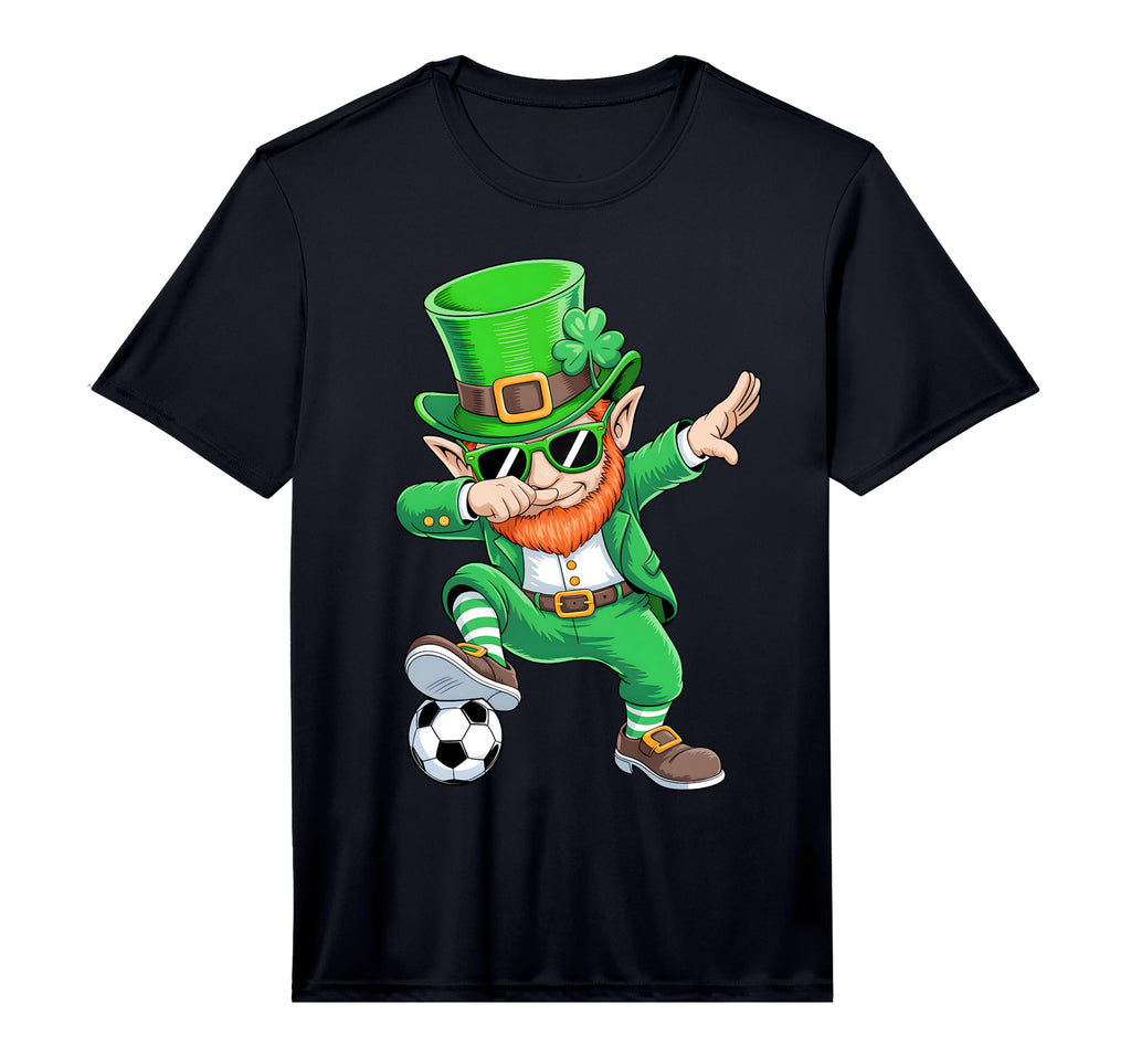 Dabbing Leprechaun Soccer St Patricks T-Shirt - Minimalist Print Unisex - T-Shirt, Sweatshirt, Hoodie