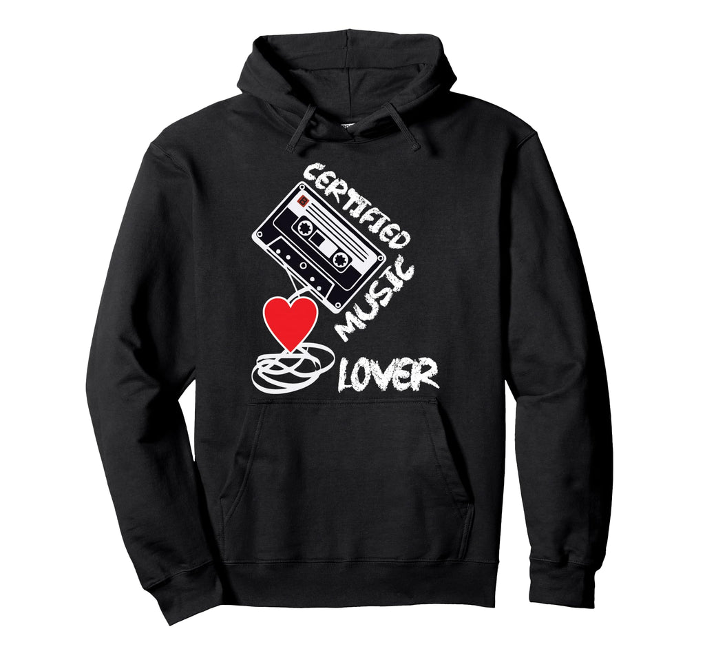 Certified Music Lover Music Instrument Hoodie - Minimalist Print Unisex - T-Shirt, Sweatshirt, Hoodie