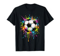 Soccer Ball Drip Colorful Melting Soccer T-Shirt - Graphic Print Unisex - T-Shirt, Sweatshirt, Hoodie