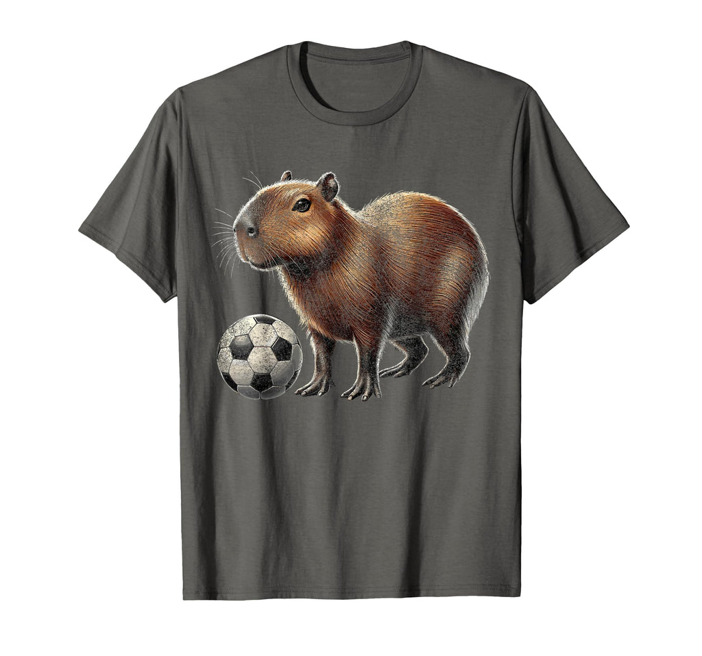 Capybara Soccer T-Shirt - Custom Art Print Men Women - T-Shirt, Sweatshirt, Hoodie