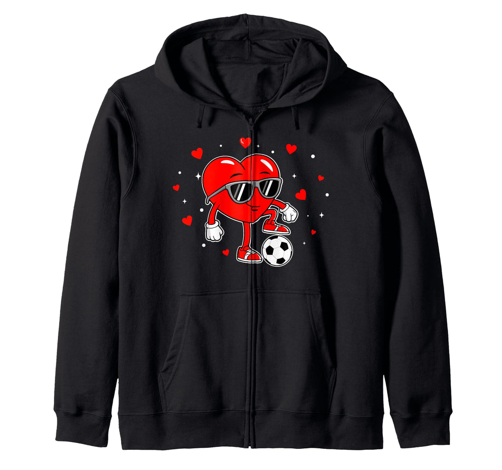 Heart Playing Soccer Love Sports Sweatshirt - Unique Graphic Men Women - T-Shirt, Sweatshirt, Hoodie