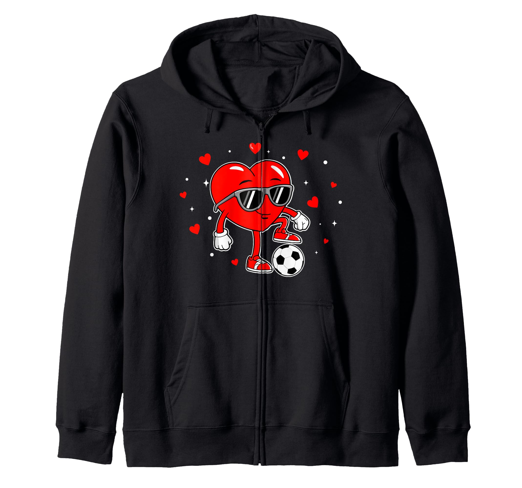 Heart Playing Soccer Love Sports Sweatshirt - Unique Graphic Men Women - T-Shirt, Sweatshirt, Hoodie