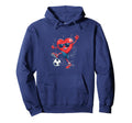 Heart Soccer Hoodie - Novelty Apparel for Adults - T-Shirt, Sweatshirt, Hoodie