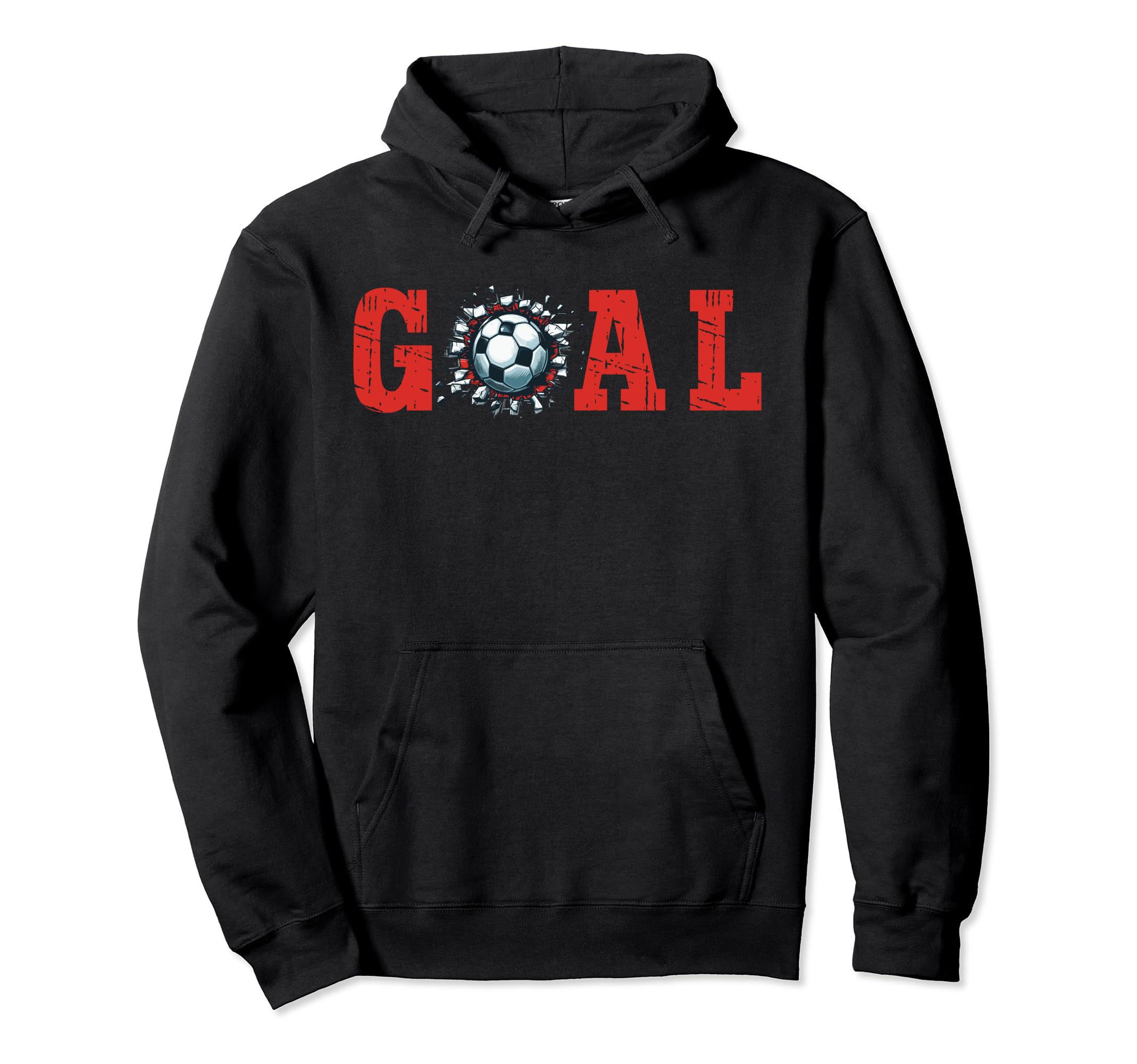 Goal Soccer Ball Break Wall Soccer Hoodie - Trendy Graphic for Adults - T-Shirt, Sweatshirt, Hoodie