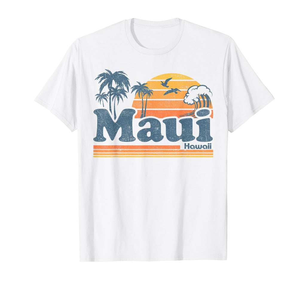 Maui Hawaii Surf Beach Surfing 70S T-Shirt - Trendy Graphic for Adults - T-Shirt, Sweatshirt, Hoodie