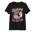 Birthday 9 Roller Skating 9Th T-Shirt - Minimalist Print Men Women - T-Shirt, Sweatshirt, Hoodie
