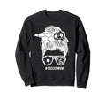 Soccer Mom Messy Bun Hair Soccer Sweatshirt - Unique Graphic Men Women - T-Shirt, Sweatshirt, Hoodie