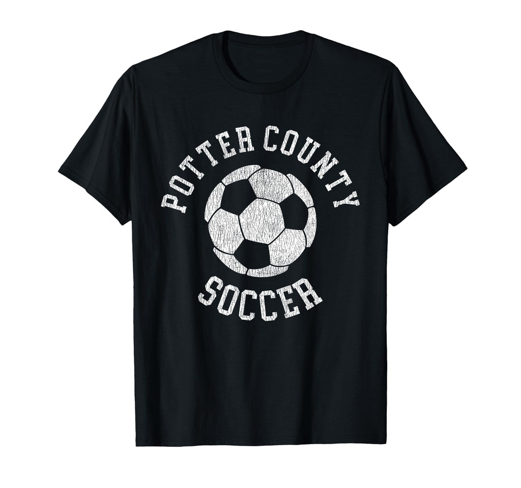 Potter County Soccer Distressed T-Shirt - Casual Everyday Wear for Adults - T-Shirt, Sweatshirt, Hoodie