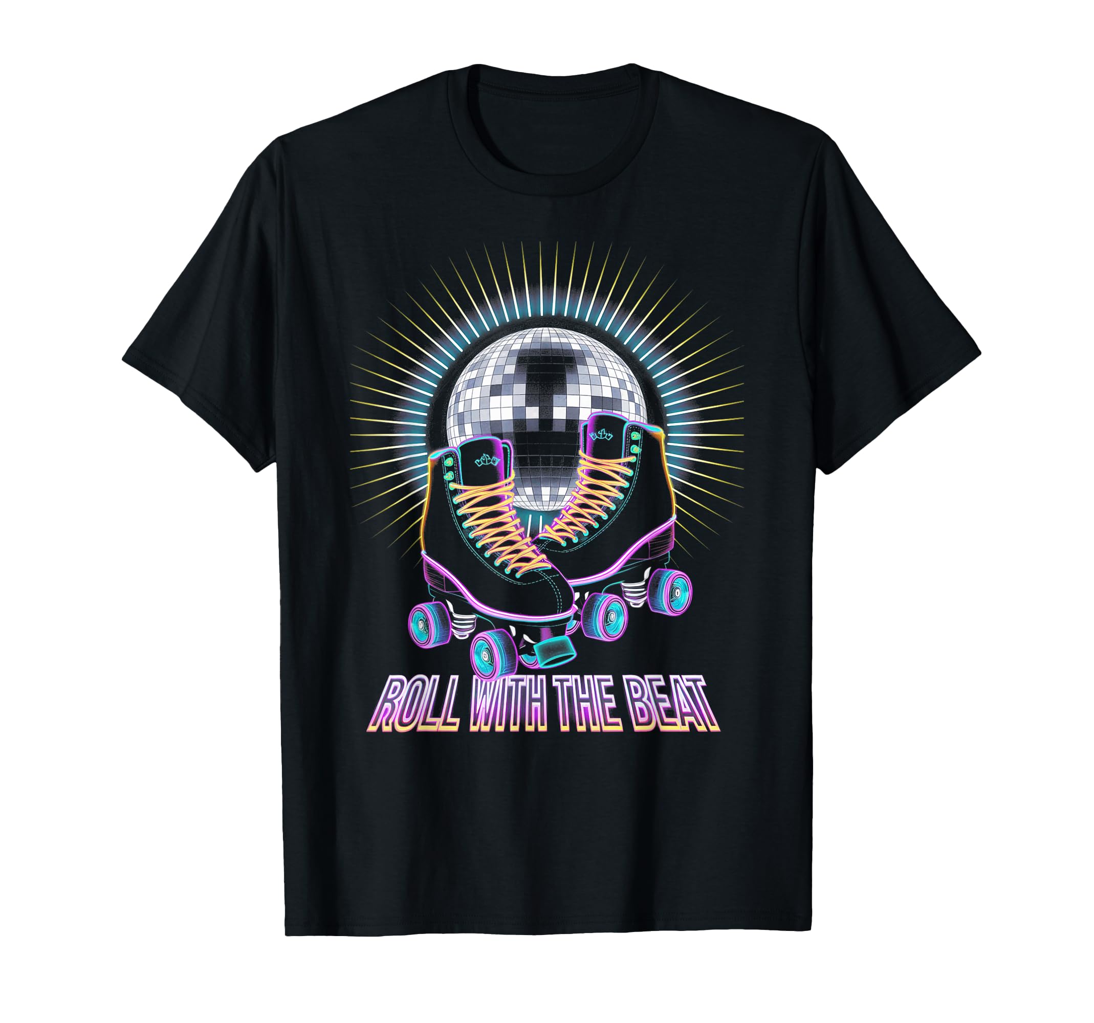Rollerskates Roll Beat Funny 70S 80S T-Shirt - Unique Graphic for Adults - T-Shirt, Sweatshirt, Hoodie